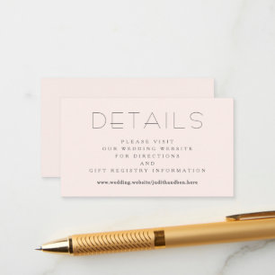 Recepción Tarjeta de cierre de sitio web para Boda de detall