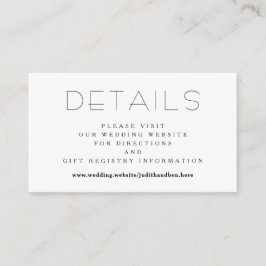 Recepción Tarjeta de cierre de sitio web para Boda de detall