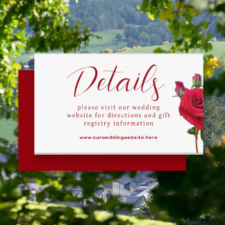 Recepción Tarjeta de cierre de sitio web para Boda de detall