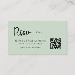 Recepción Tarjeta de cierre de sitio web RSVP de boda simple