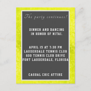 Recepción Tarjeta de cierre de Tennis Fuzzies