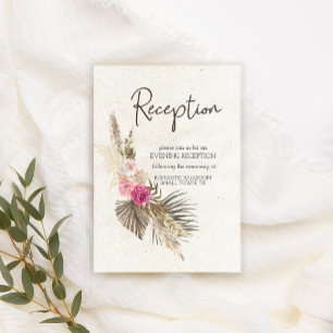 Recepción Tarjeta de cierre del Boda floral neutro Pastel Bo