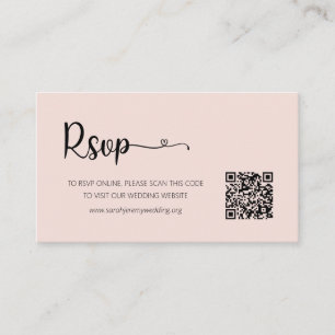 Recepción Tarjeta de cierre del sitio web de RSVP para boda