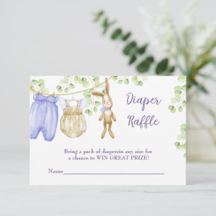 Recepción Tarjeta de cierre Diaper Raffle para bebé