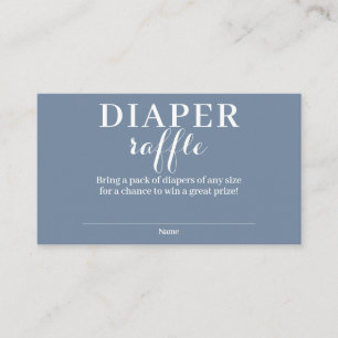 Recepción Tarjeta de cierre Dusty Blue Diaper Raffle
