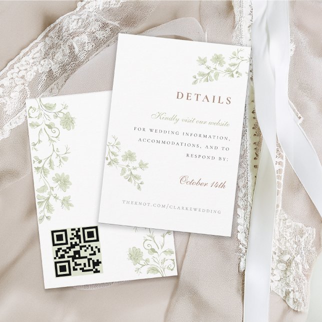 Recepción Tarjeta de cierre Floral Spring Chinoiserie (Subido por el creador)