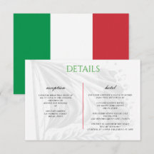 Tarjeta de cierre para parejas de Italia