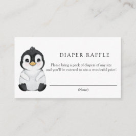 Recepción Tarjeta de cierre Penguin Diaper Raffle