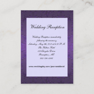 Recepción Tarjeta de cierre Purple Boda