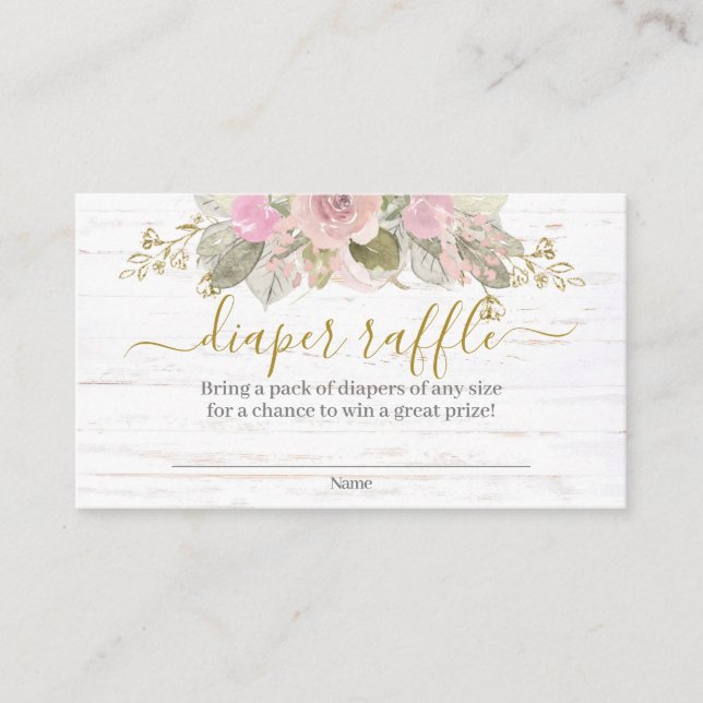 Recepción Tarjeta de cierre Raffle de calabaza rosa (Anverso)