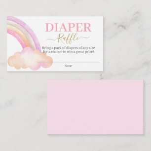 Recepción Tarjeta de cierre Raffle Diaper Rainbow