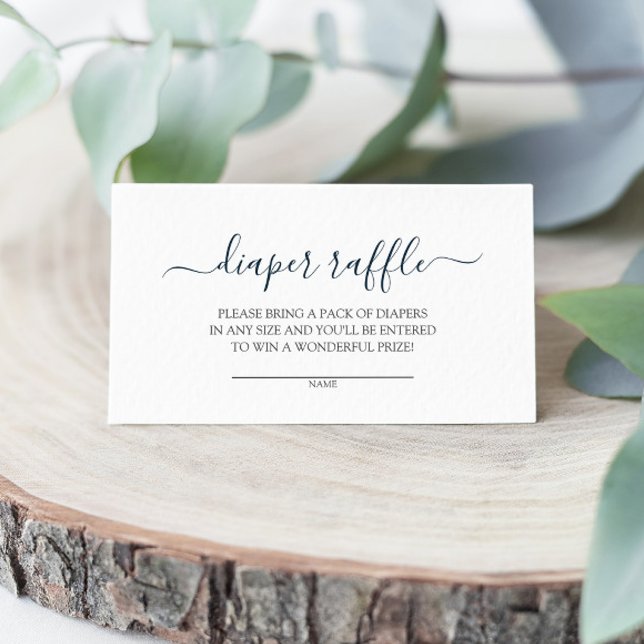 Recepción Tarjeta de cierre simple de Baby Shower Diaper Raf (Subido por el creador)