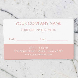 Recepción Tarjeta de cita profesional