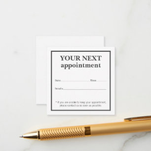 Recepción Tarjeta de cita simple elegante de belleza blanca