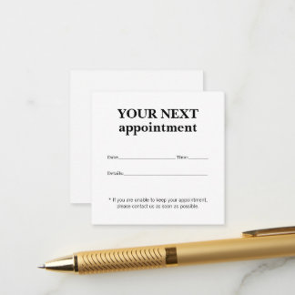 Recepción Tarjeta de cita simple elegante de belleza blanca