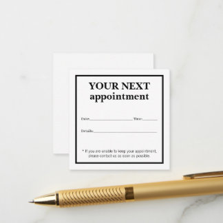 Recepción Tarjeta de cita simple elegante de belleza blanca