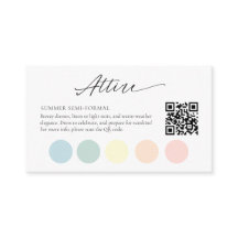 Tarjeta de código de vestimenta de boda editable c