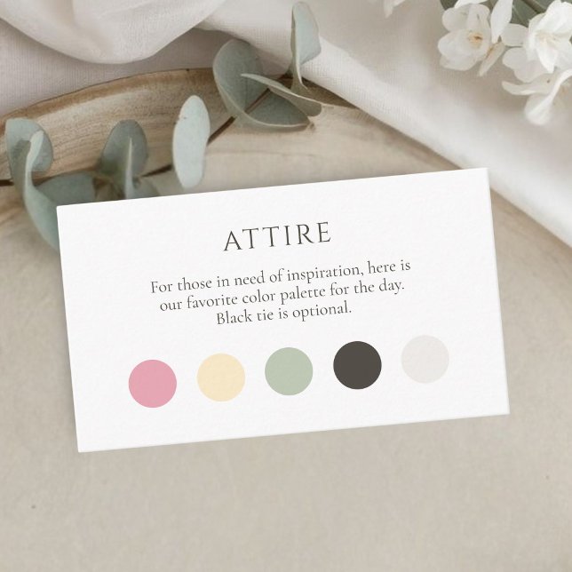 Recepción Tarjeta de código de vestimenta de verano con punt (Subido por el creador)