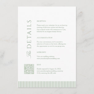 Recepción Tarjeta de código QR con detalles de boda minimali