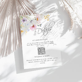 Recepción Tarjeta de código QR con detalles de la boda en pr