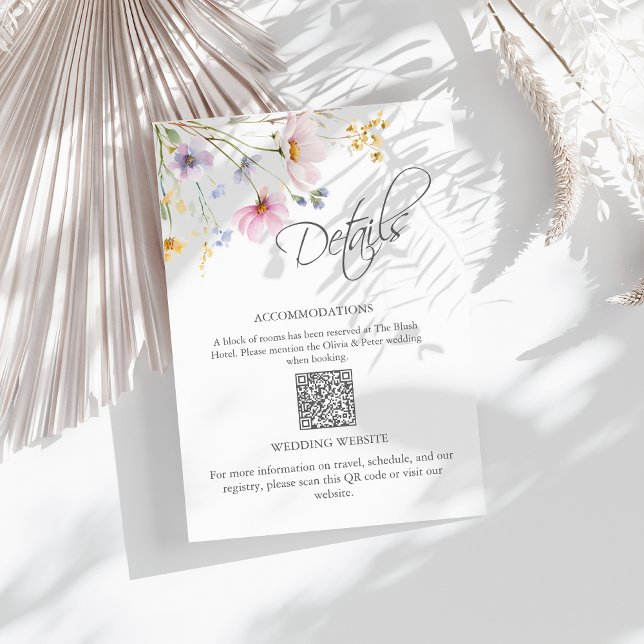 Recepción Tarjeta de código QR con detalles de la boda en pr (Subido por el creador)