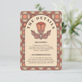 Recepción Tarjeta de código QR de detalles de boda de arte r