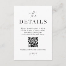 Tarjeta de código QR de escaneo de detalles de bod