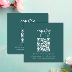 Recepción Tarjeta de código QR de registro de baby shower mi