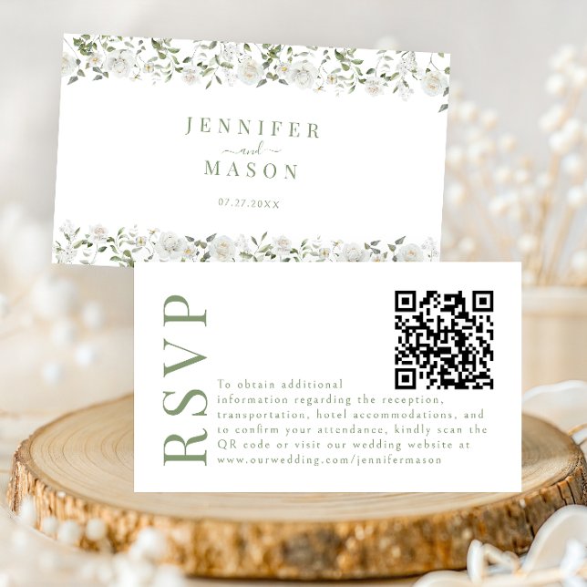 Recepción Tarjeta de código QR de respuesta para la boda de  (Subido por el creador)