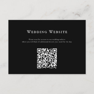 Recepción Tarjeta de código QR de sitio web de boda moderna
