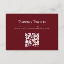 Tarjeta de código QR de sitio web de boda moderno 