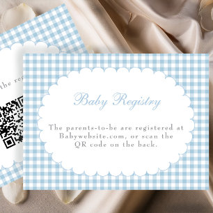 Recepción Tarjeta de código QR del registro de baby shower d