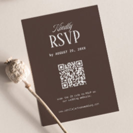 Recepción Tarjeta de confirmación de asistencia de boda marr