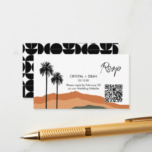 Recepción Tarjeta de confirmación de RSVP moderna de Palm Sp