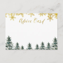 Recepción Tarjeta de consejo Baby Shower del árbol de navida