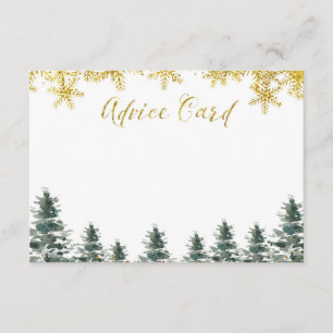 Recepción Tarjeta de consejo Baby Shower del árbol de navida