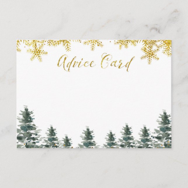 Recepción Tarjeta de consejo Baby Shower del árbol de navida (Anverso)