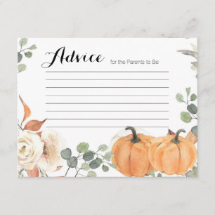 Recepción Tarjeta de consejo de calabaza rusa Baby Shower