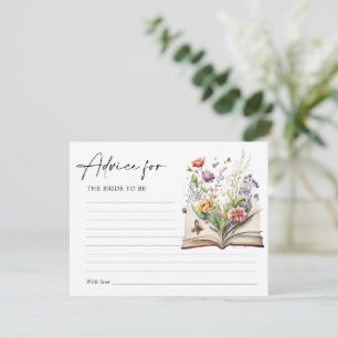 Recepción Tarjeta de consejo de libro floral comienza nuevo