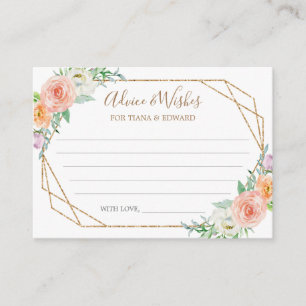 Recepción Tarjeta de consejo del Boda de las flores de acuar
