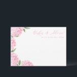 Recepción Tarjeta de consejo floral de flor de hidrangea ros<br><div class="desc">Esta tarjeta floral de bonito incluye flores de hidraangea acuarela y su texto personalizado. Utilice la plantilla para rellenar su información. La función "Personalizar más adelante" se puede utilizar para cambiar el tipo de letra (tamaño, estilo, color) y añadir más líneas de texto, cambiar el diseño y añadir texto al...</div>