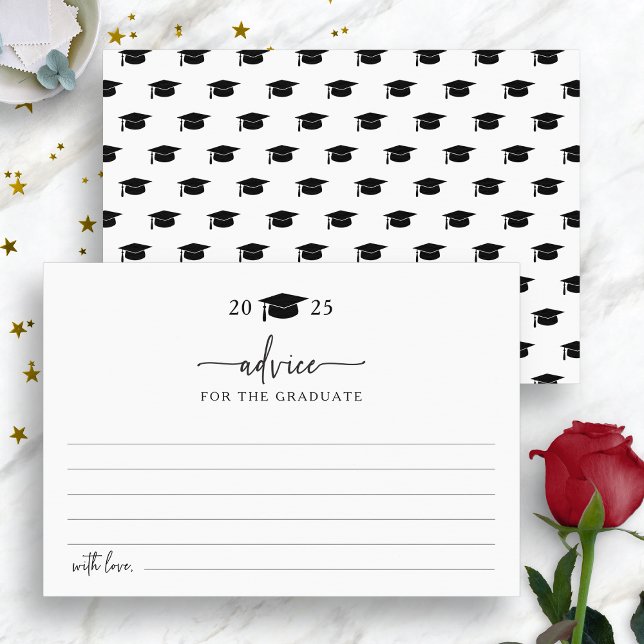 Recepción Tarjeta de consejo para graduado simple (Simple Graduate Advice Card by Painted Paperie
)