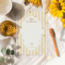 Tarjeta de consejos para baby shower de Abeja Pequ