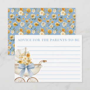 Recepción Tarjeta de Consejos para Baby Shower de Carruaje F