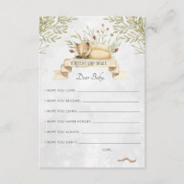 Recepción Tarjeta de consejos para bebés | Woodland Fox