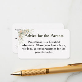 Recepción Tarjeta de consejos para padres de Baby in Bloom