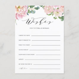 Recepción Tarjeta de consejos y deseos para Bodas de rosas r