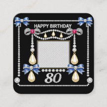 Tarjeta de cumpleaños 80 inspirada en la realeza T