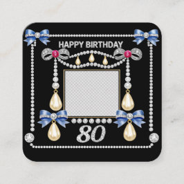 Recepción Tarjeta de cumpleaños 80 inspirada en la realeza T