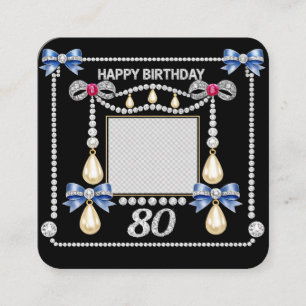 Recepción Tarjeta de cumpleaños 80 inspirada en la realeza T